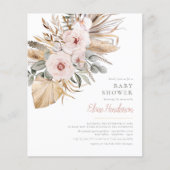 Pampas Grass Boho Desert Budget Girl Baby shower (Voorkant)