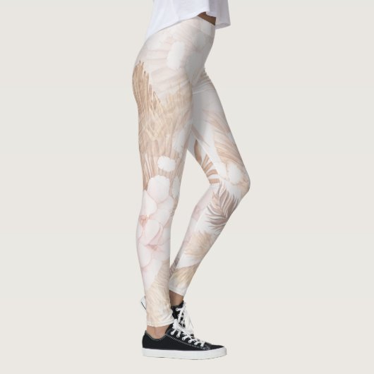 Pampas Grass Boho Dried Palms Mam Birthday Leggings (Rechts)