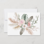 Pampas Grass Boho Feathers Dreamweaver RSVP-kaart RSVP Kaartje (Achterkant)