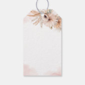 Pampas Grass Boho Floral Dessert Baby shower Cadeaulabel (Achterkant)