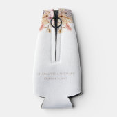 Pampas Grass Boho Floral Persoonlijke bruiloft Flesjeskoeler (Achterkant)