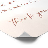 Pampas Grass Boho Floral Wedding Welkom Poster (Hoek)