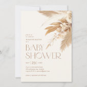 Pampas Grass Boho Gender Neutral Baby shower Kaart (Voorkant)