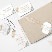 Pampas Grass Boho Gender Reveal boeken voor Baby Informatiekaartje