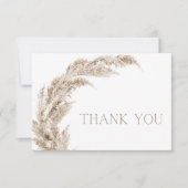 Pampas Grass Boho - Hartelijk dank Bedankkaart (Voorkant)