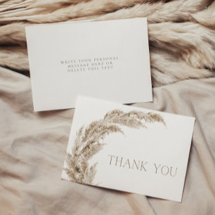 Pampas Grass Boho - Hartelijk dank Bedankkaart