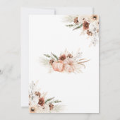 Pampas Grass Boho Herfst Pumpkin Baptism Christeni Kaart (Achterkant)