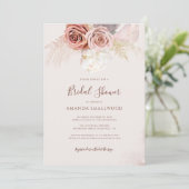 Pampas Grass Boho Herfst Vrijgezellenfeest Kaart (Staand voorkant)