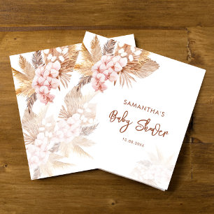 Pampas Grass Boho Meisje Baby shower Servet