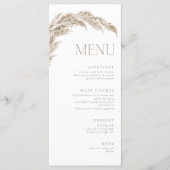 Pampas Grass Boho Menu (Voorkant)