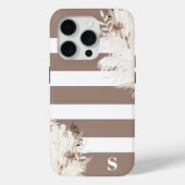 Pampas Grass Boho Monogram Case-Mate iPhone Case (Achterkant)