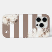 Pampas Grass Boho Monogram Case-Mate iPhone Case (Achterkant (horizontaal))