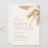 Pampas Grass Boho Neutral Vrijgezellenfeest Kaart (Voorkant)