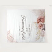 Pampas Grass Boho Photo Booth Vrijgezellenfeest Wandkleed (Voorkant (horizontaal))