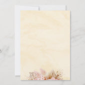 Pampas Grass Boho Pink Floral Girl Birthday Kaart (Achterkant)