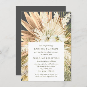 Pampas Grass Boho Post Wedding Reception Slechts Kaart