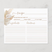 Pampas Grass boho recept card (Voorkant)