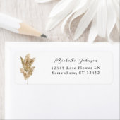 Pampas Grass Boho Return Address Label (Insitu)