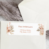 Pampas Grass Boho Return Address Label