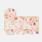 Pampas Grass Boho roze Bloem Baby meisje douche Bedankdoosjes (Uitgevouwen)