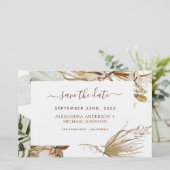 Pampas Grass Boho Save the Date (Staand voorkant)