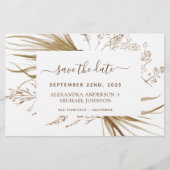 Pampas Grass Boho Save the Date (Voorkant)