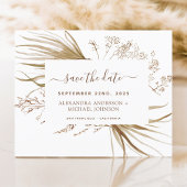 Pampas Grass Boho Save the Date