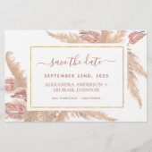 Pampas Grass Boho Save the Date (Voorkant)