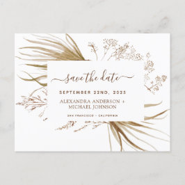 Pampas Grass Boho Save the Date Briefkaart
