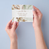 Pampas Grass Boho Save the Date Flyer (Hand)
