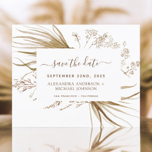 Pampas Grass Boho Save the Date Flyer
