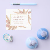 Pampas Grass Boho Save the Date Flyer (Enkel)