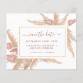 Pampas Grass Boho Save the Date Flyer (Voorkant)