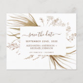 Pampas Grass Boho Save the Date Flyer (Voorkant)