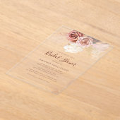 Pampas Grass Boho Terracotta Vrijgezellenfeest Acryl Uitnodigingen (Laagn)