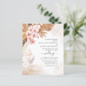 Pampas Grass Boho Terracotta Wedding Invitation (Staand voorkant)