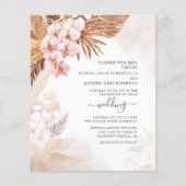 Pampas Grass Boho Terracotta Wedding Invitation (Voorkant)