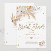 Pampas grass boho tropisch resterend Vrijgezellenf Kaart (Voorkant / Achterkant)