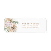 Pampas Grass boho uitnodiging Etiket (Voorkant)