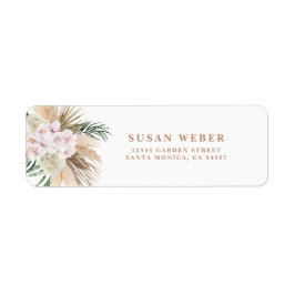 Pampas Grass boho uitnodiging Etiket