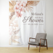 Pampas Grass Boho Vrijgezellenfeest Tapestry Wandkleed (In situ)