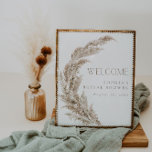 Pampas Grass Boho Vrijgezellenfeest Welkom Poster<br><div class="desc">Viel de bruid-tot-zijn met dit moderne,  minimalistische vrijgezellenfeest van het pampasgras welkomstteken.</div>