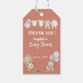 Pampas Grass Boho We kunnen nauwelijks wachten Bab Cadeaulabel (Voorkant)