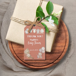 Pampas Grass Boho We kunnen nauwelijks wachten Bab Cadeaulabel