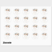 Pampas Grass Boho Wedding Favor Stickers (Vel)