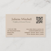 Pampas Grass Boho Wedding Planner Business Card Visitekaartje (Achterkant)