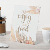 Pampas Grass-bord, Pedestal Sign Reclamebord Met Voetstuk (Insitu)