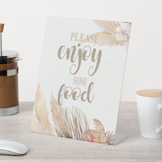 Pampas Grass-bord, Pedestal Sign Reclamebord Met Voetstuk (Insitu)