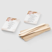Pampas Grass Botanical Pink Floral Wedding Program Handwaaier (Niet-gemonteerd)