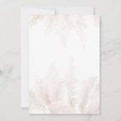 Pampas Grass Botanical Tan Vrijgezellenfeest Kaart (Achterkant)